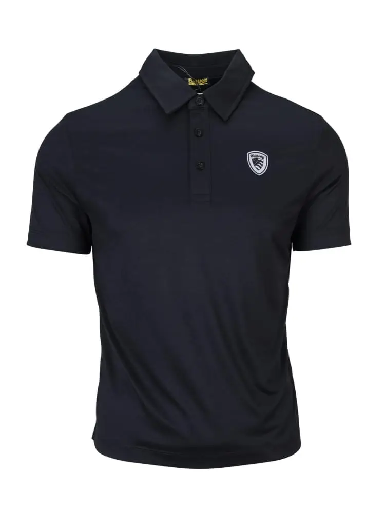 polo nera uomo mini logo