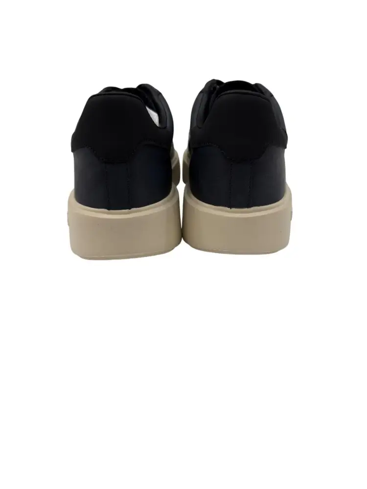 scarpe blu navy uomo patch logo sul lato miniatura 3