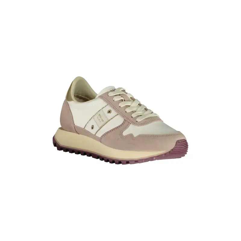 Scarpe Sneakers Donna Bianche con Dettagli Viola e Oro / Bianco miniatura 2