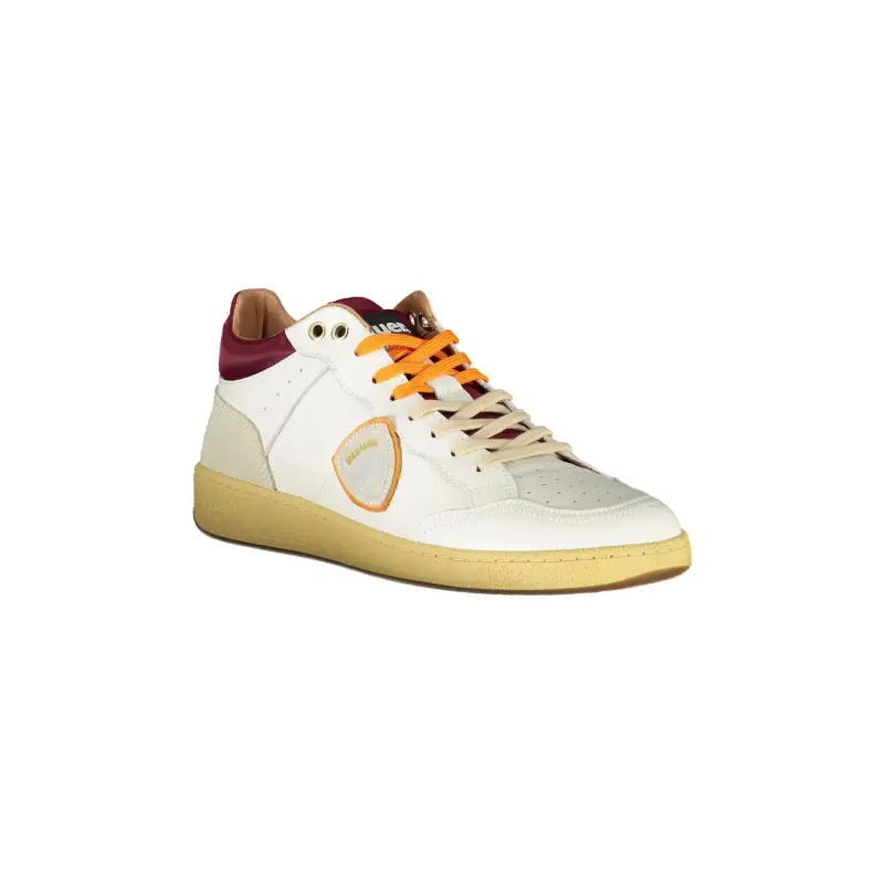 Scarpe Sneakers Uomo Bianche con Dettagli a Contrasto / Bianco miniatura 2