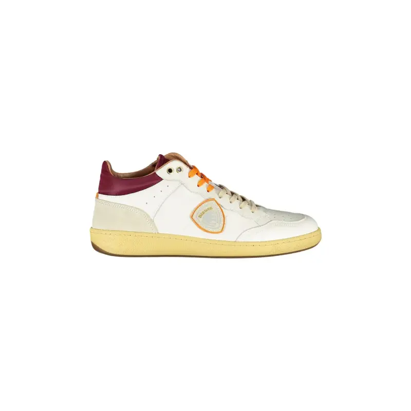 Scarpe Sneakers Uomo Bianche con Dettagli a Contrasto / Bianco