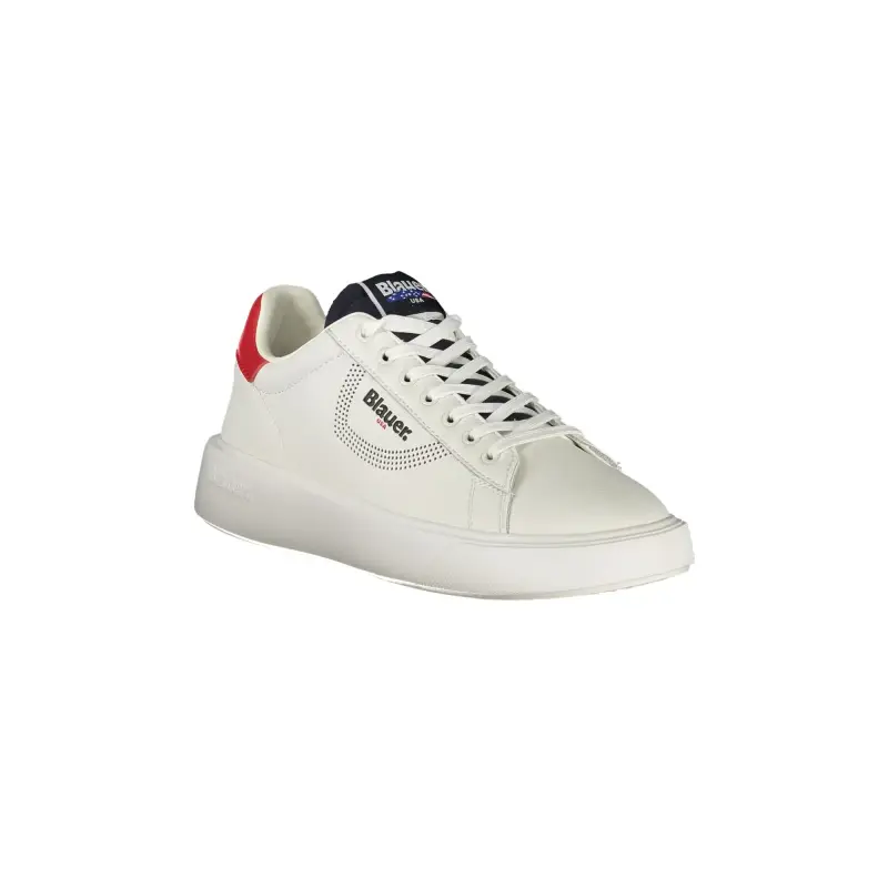 Scarpe Sneakers Uomo Bianche con Dettagli a Contrasto / Bianco miniatura 2