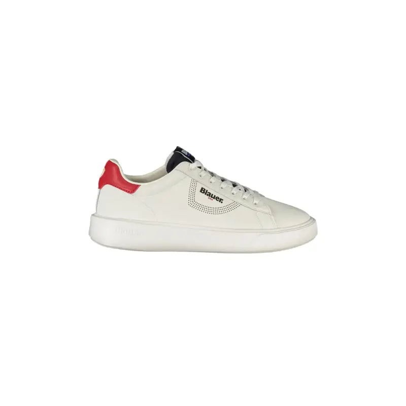 Scarpe Sneakers Uomo Bianche con Dettagli a Contrasto / Bianco