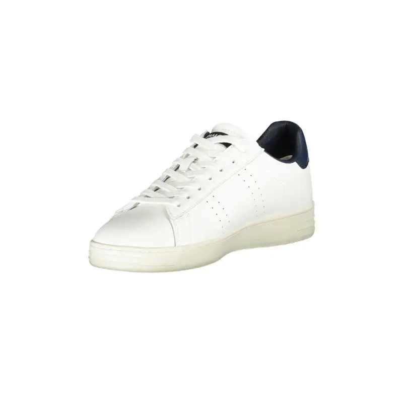 Scarpe Sneakers Uomo Bianche con Dettagli Blu e Plantare Removibile / Bianco miniatura 3