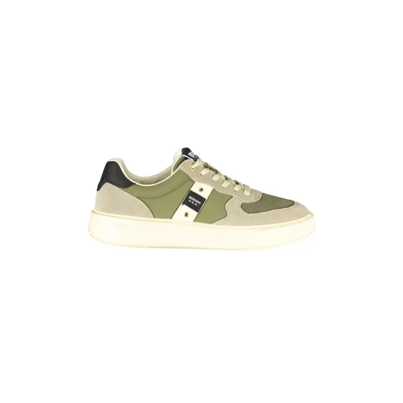 Scarpe Sneakers Uomo Verdi con Dettagli a Contrasto e Logo / Verde