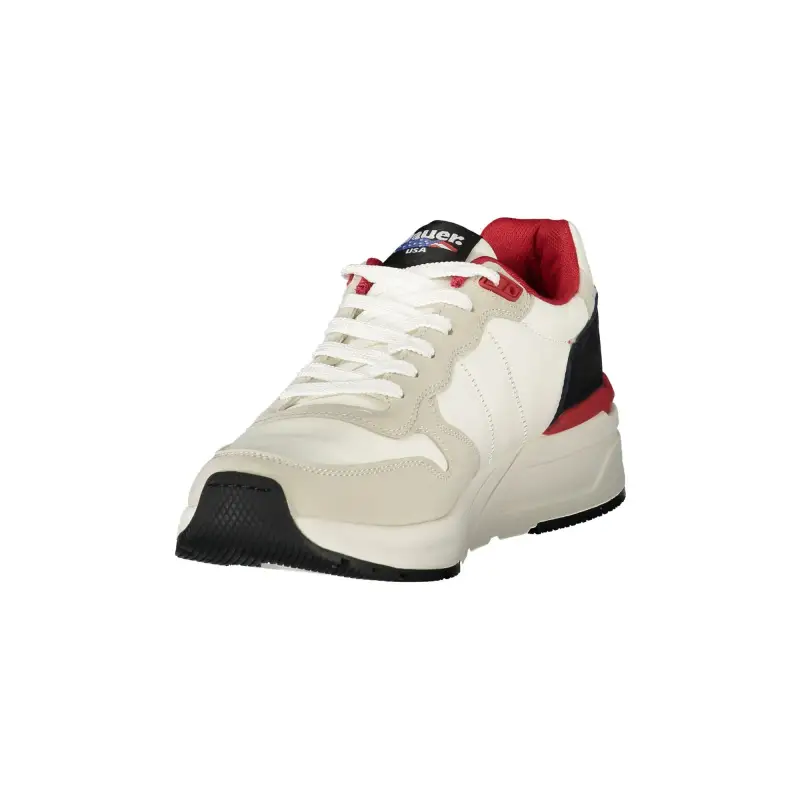 Scarpe Sportive Uomo Bianche con Dettagli Rossi e Lacci / Bianco miniatura 3