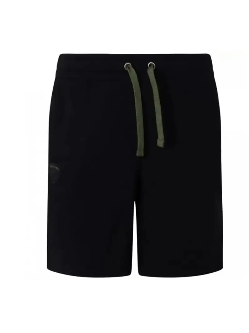 Blauer shorts nero uomo in cotone logo scudetto sul lato