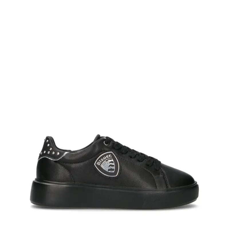 Sneaker donna nera in pelle Vario