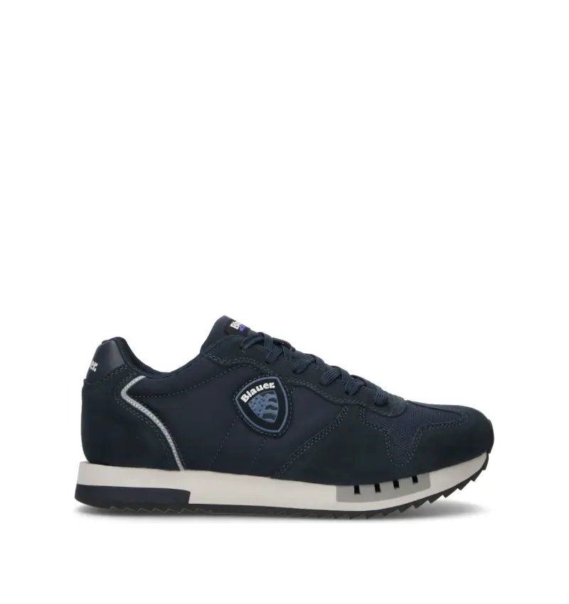 Sneaker uomo blu in suede Vario