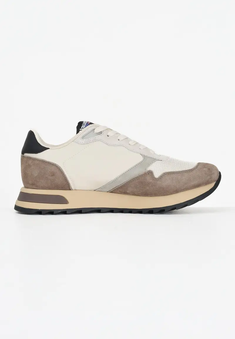 BLAUER Sneakers beige da uomo con logo miniatura 2