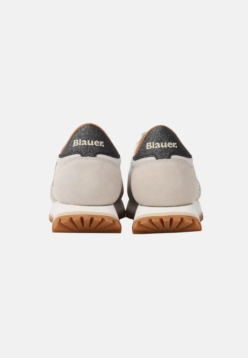 Sneakers bianche da donna con inserti a contrasto miniatura 2