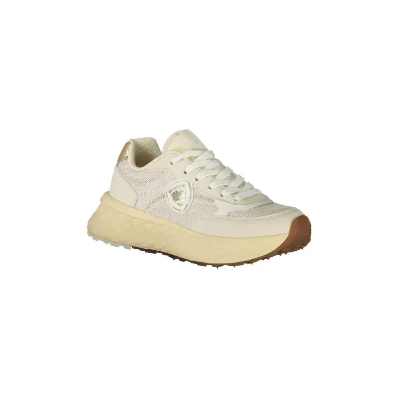 Sneakers Donna Beige con Lacci e Dettagli in Oro / Beige miniatura 2