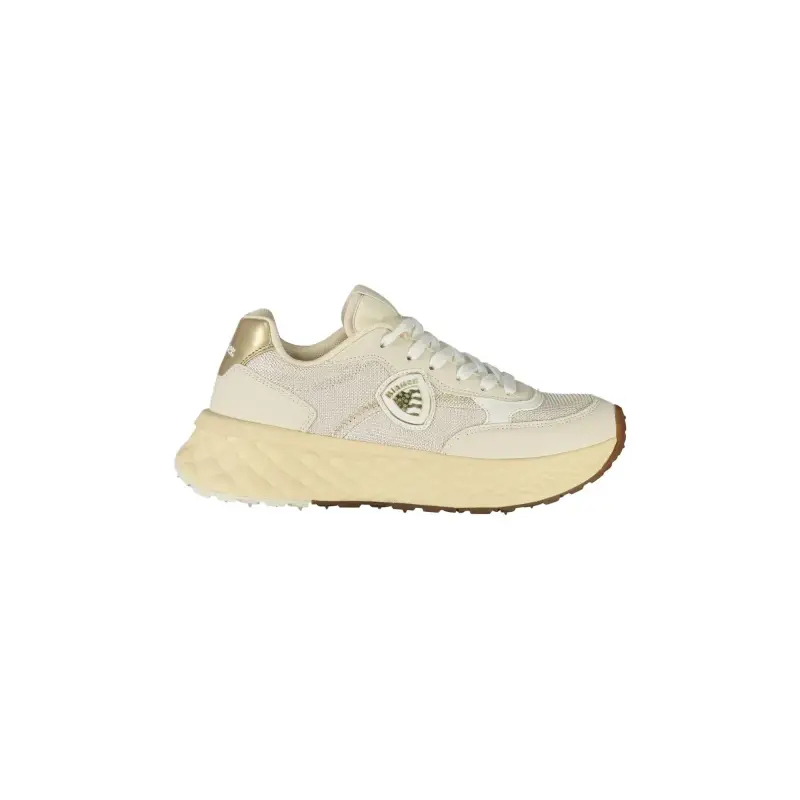 Sneakers Donna Beige con Lacci e Dettagli in Oro / Beige
