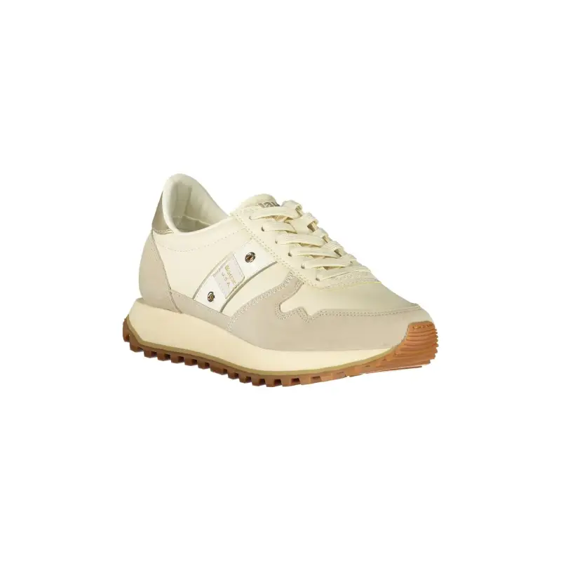 Sneakers Donna Beige con Lacci e Dettagli in Oro / Beige miniatura 2