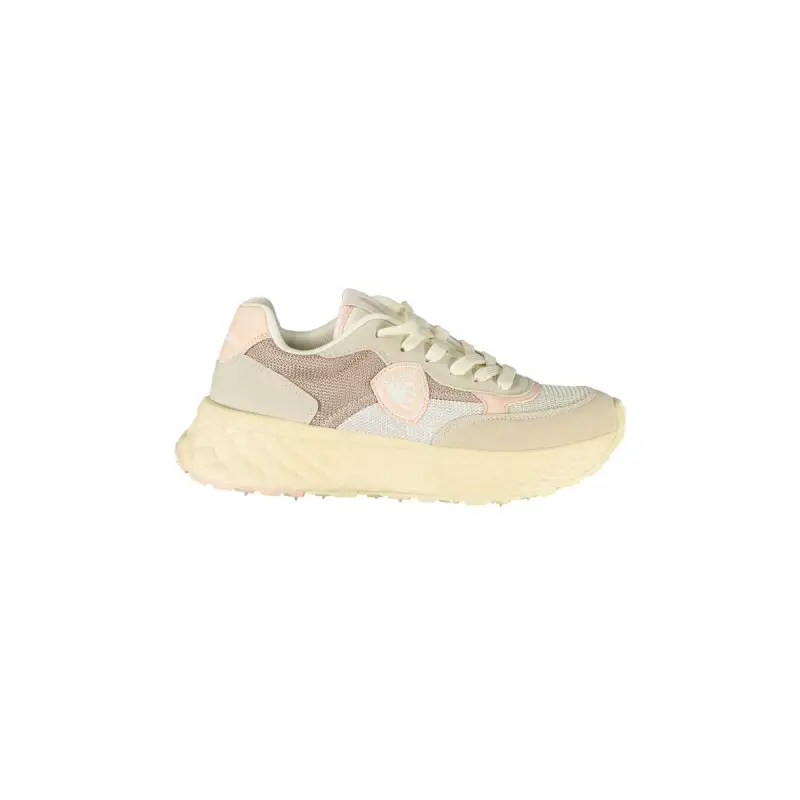 Sneakers Donna Beige con Lacci e Dettagli Rosa / Beige