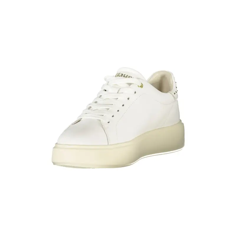 Sneakers Donna Bianche con Lacci e Applicazioni Borchiate / Bianco miniatura 3