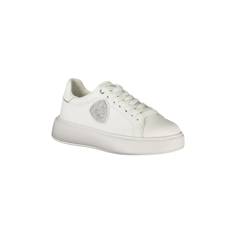 Sneakers Donna Bianche con Lacci e Dettagli a Contrasto / Bianco miniatura 2
