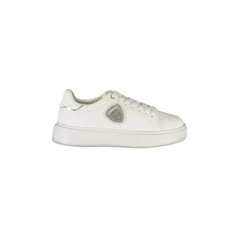 Sneakers Donna Bianche con Lacci e Dettagli a Contrasto / Bianco
