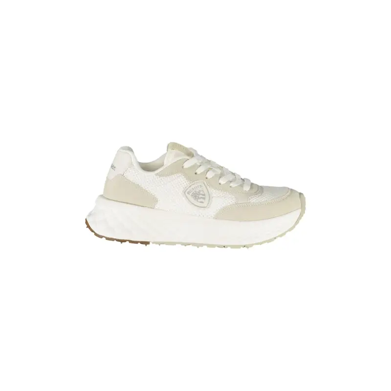 Sneakers Donna Bianche con Lacci e Dettagli a Contrasto / Bianco