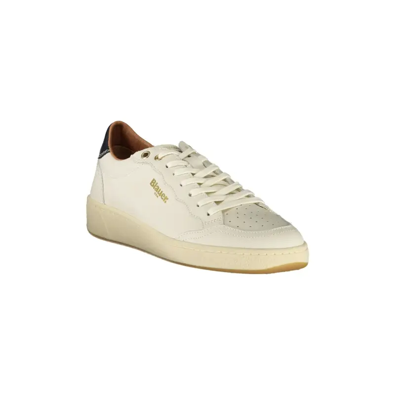 Sneakers Donna Bianche con Lacci e Dettagli a Contrasto Nero / Bianco miniatura 2