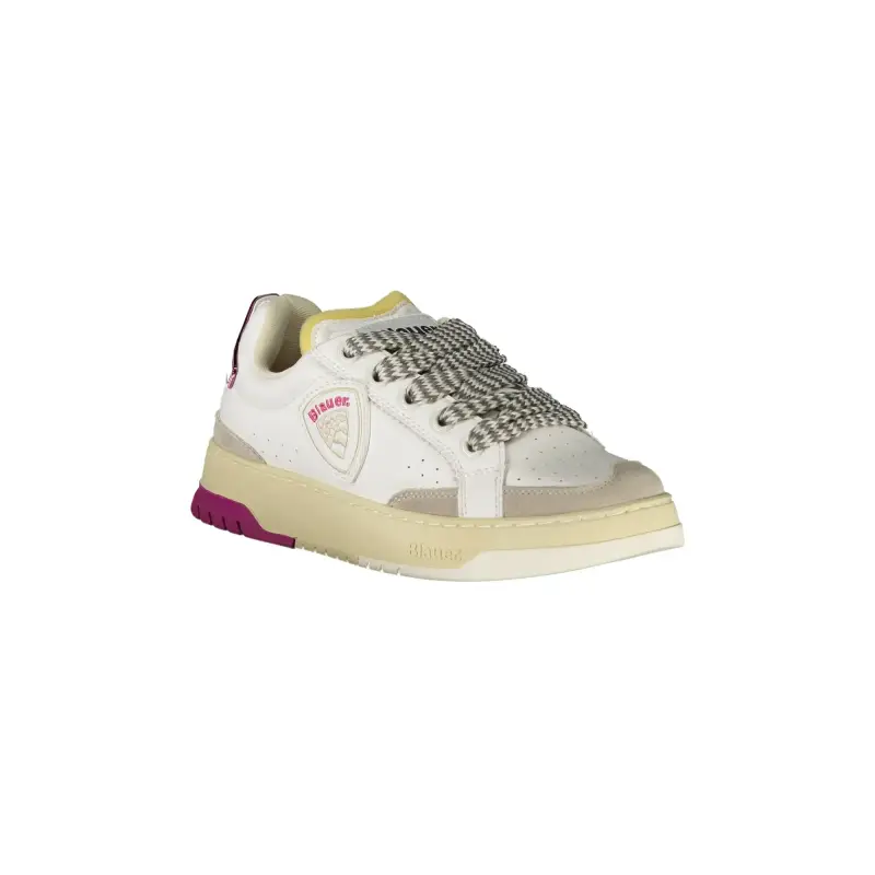 Sneakers Donna Bianche con Lacci e Dettagli Grigio/Fuxia / Bianco miniatura 2