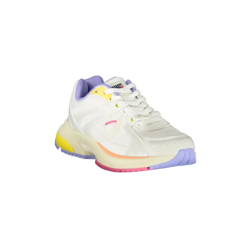 Sneakers Donna Bianche con Lacci e Dettagli in Glicine/Pesca/Fuxia/Giallo / Bianco miniatura 2