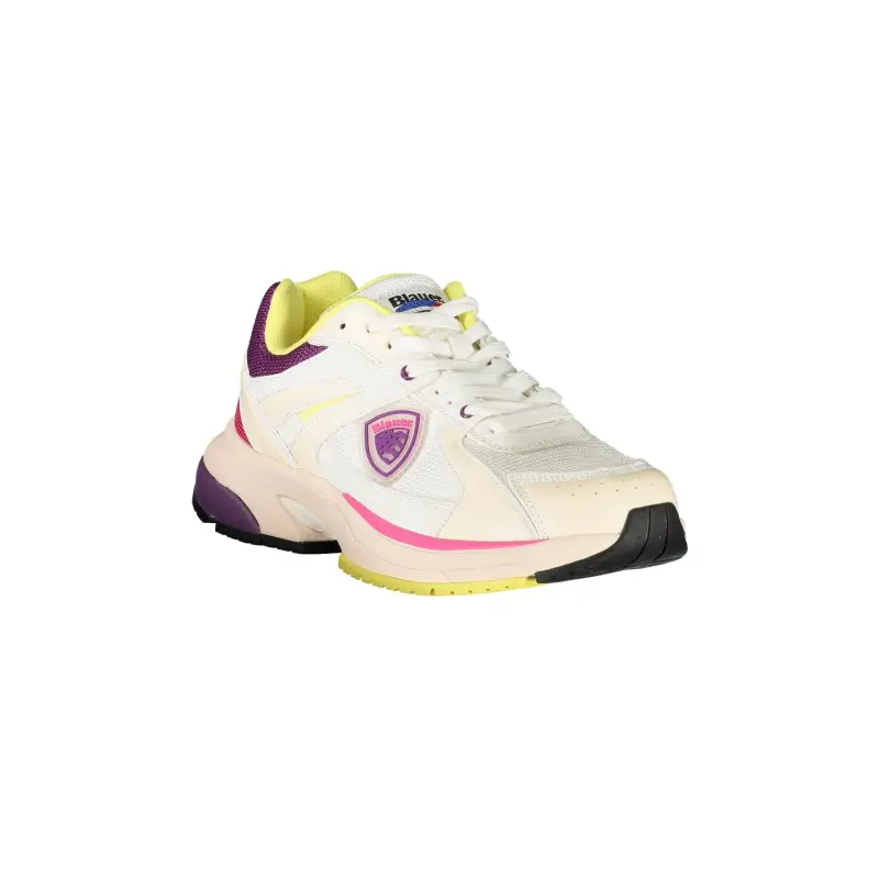 Sneakers Donna Bianche con Lacci e Dettagli in Viola/Rosa/Giallo / Bianco miniatura 2