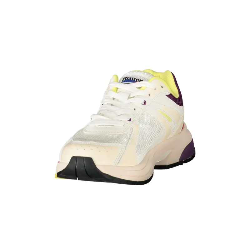 Sneakers Donna Bianche con Lacci e Dettagli in Viola/Rosa/Giallo / Bianco miniatura 3