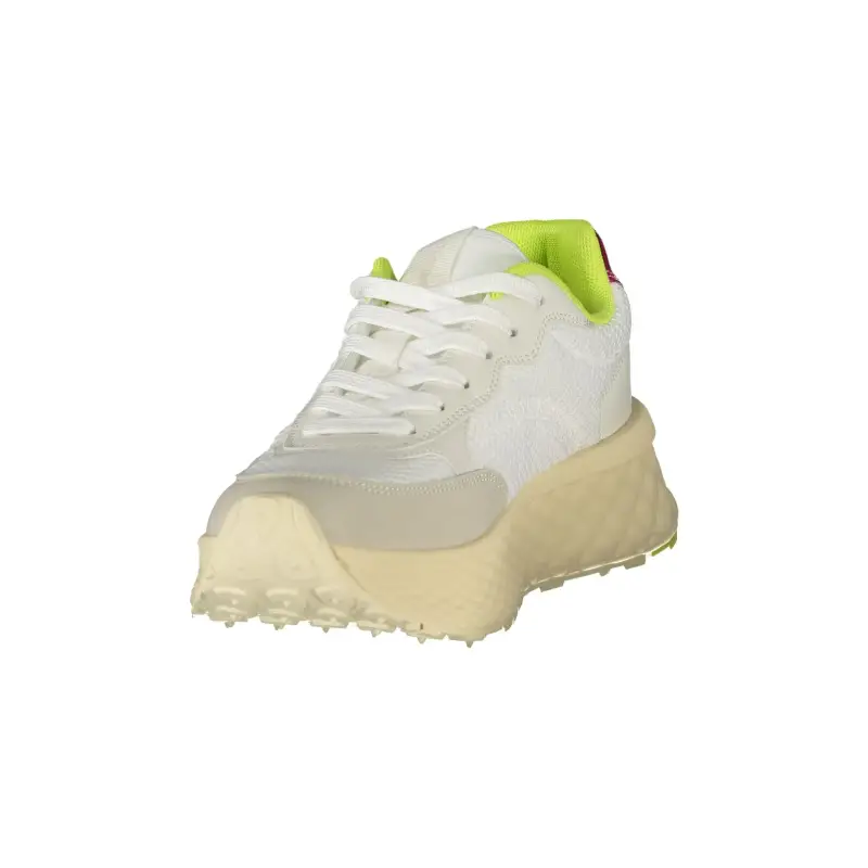 Sneakers Donna Bianche con Lacci e Dettagli Verde/Fuxia / Bianco miniatura 3
