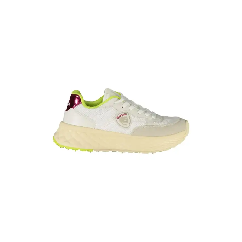 Sneakers Donna Bianche con Lacci e Dettagli Verde/Fuxia / Bianco
