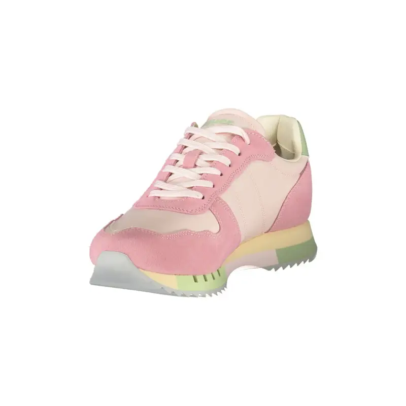Sneakers Donna Rosa con Lacci e Dettagli a Contrasto / Rosa miniatura 3
