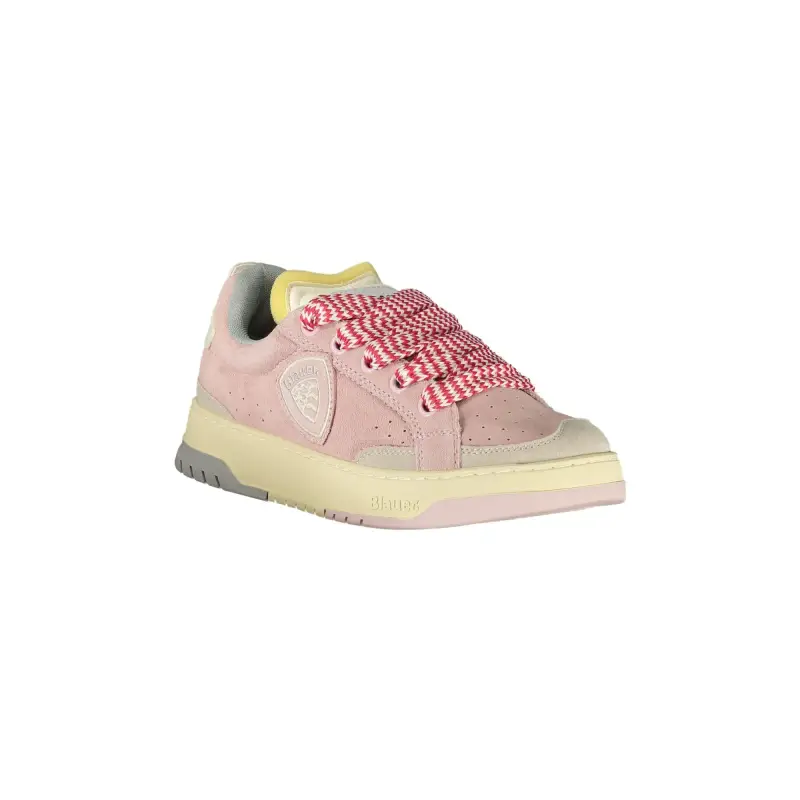 Sneakers Donna Rosa con Lacci e Dettagli Grigi / Rosa miniatura 2