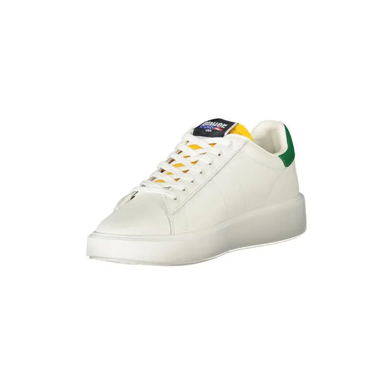 Sneakers Uomo Bianche con Dettagli Verdi e Logo / Bianco miniatura 3