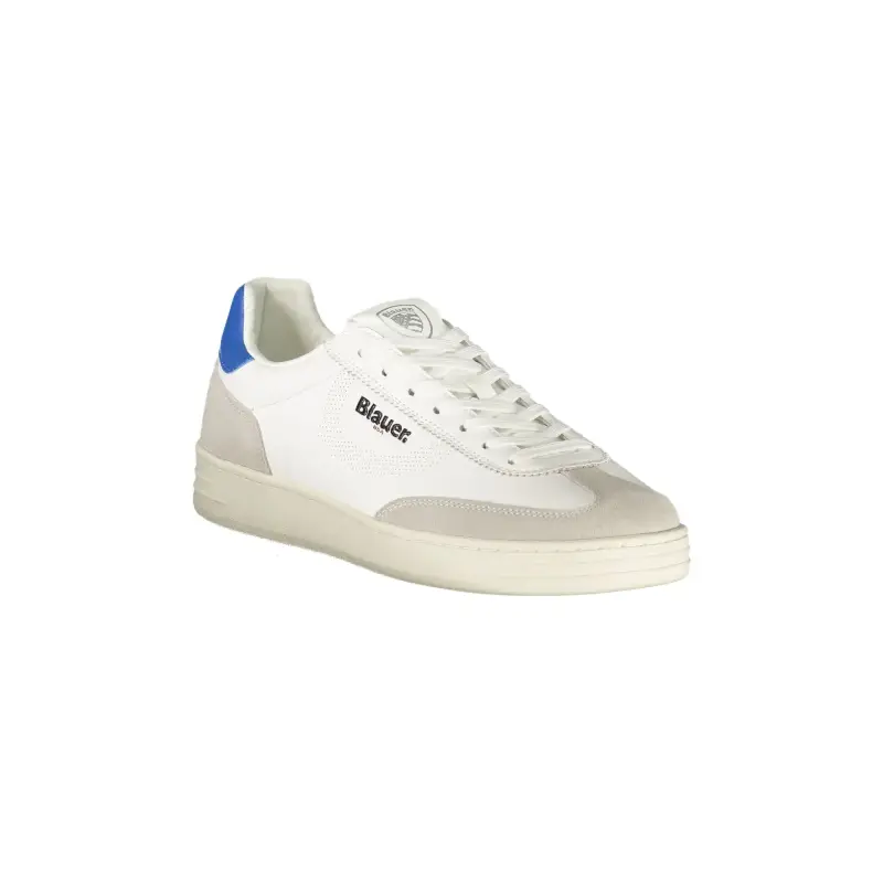 Sneakers Uomo Bianche con Lacci e Dettagli a Contrasto Bianco / Bianco miniatura 2