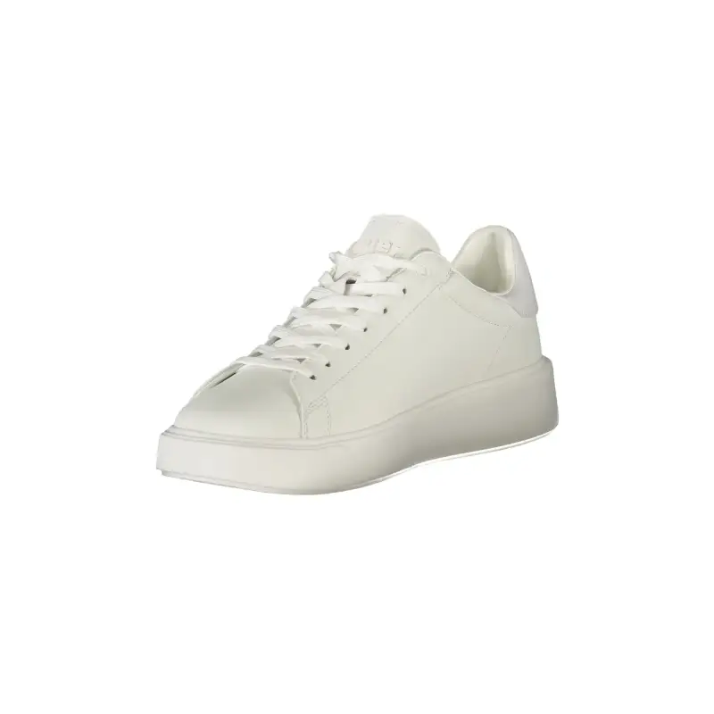 Sneakers Uomo Bianche con Lacci e Dettagli a Contrasto / Bianco miniatura 3