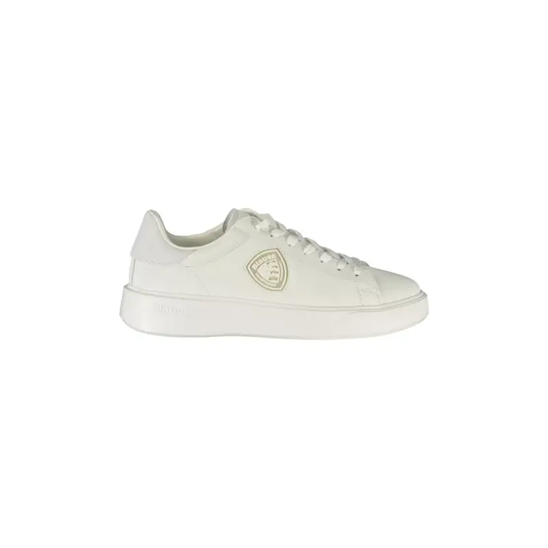 Sneakers Uomo Bianche con Lacci e Dettagli a Contrasto / Bianco