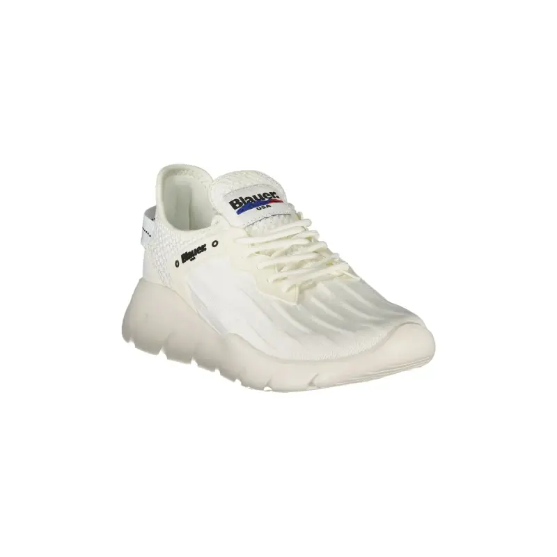 Sneakers Uomo Bianche con Lacci e Dettagli a Contrasto / Bianco miniatura 2