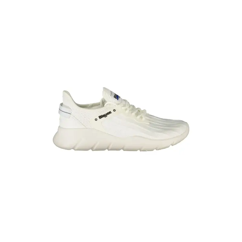 Sneakers Uomo Bianche con Lacci e Dettagli a Contrasto / Bianco