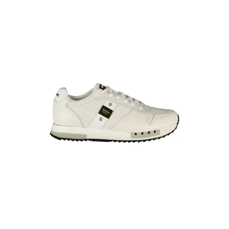 Sneakers Uomo Bianche con Lacci e Dettagli a Contrasto / Bianco