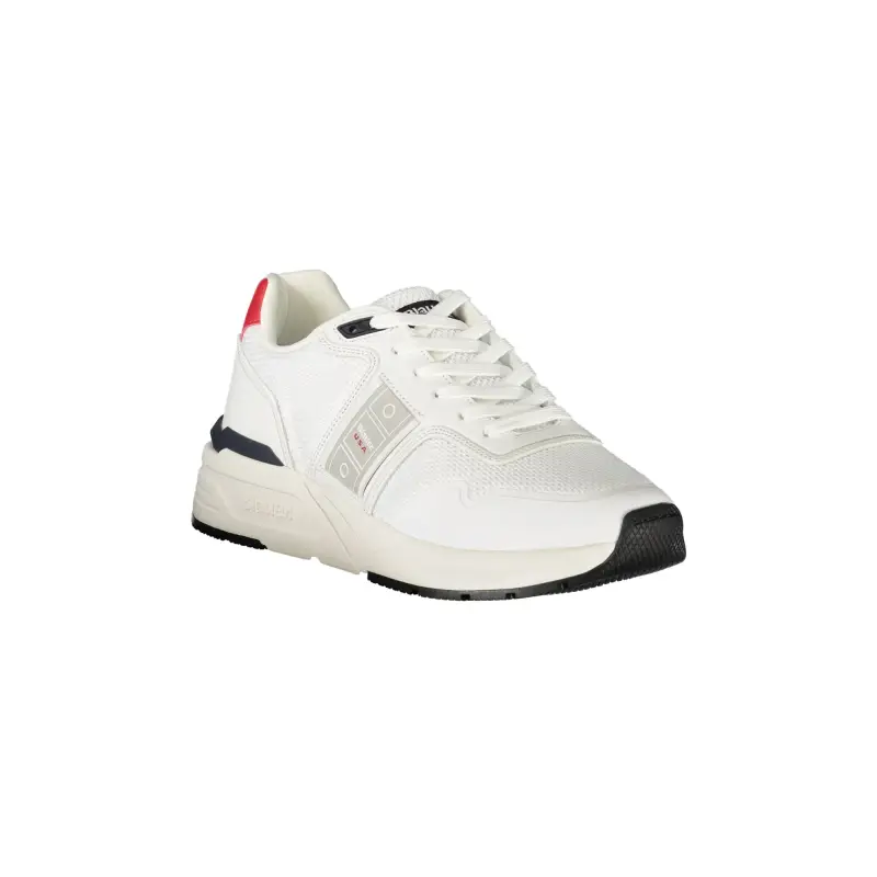 Sneakers Uomo Bianche con Lacci e Dettagli a Contrasto / Bianco miniatura 2