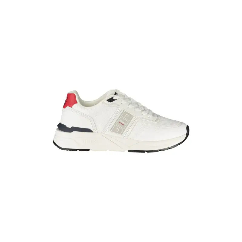 Sneakers Uomo Bianche con Lacci e Dettagli a Contrasto / Bianco