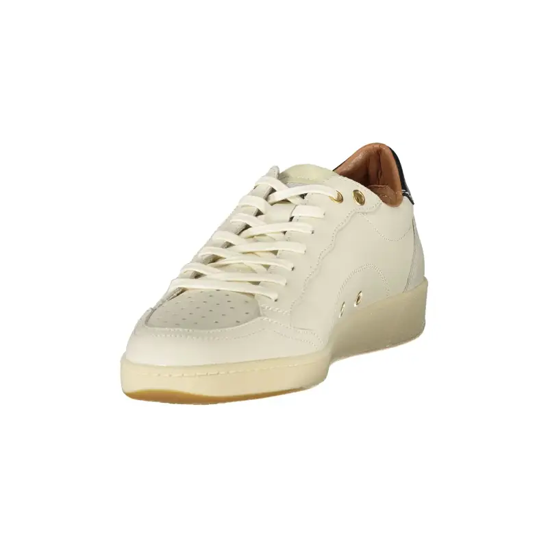Sneakers Uomo Bianche con Lacci e Dettagli a Contrasto Blu / Bianco miniatura 3