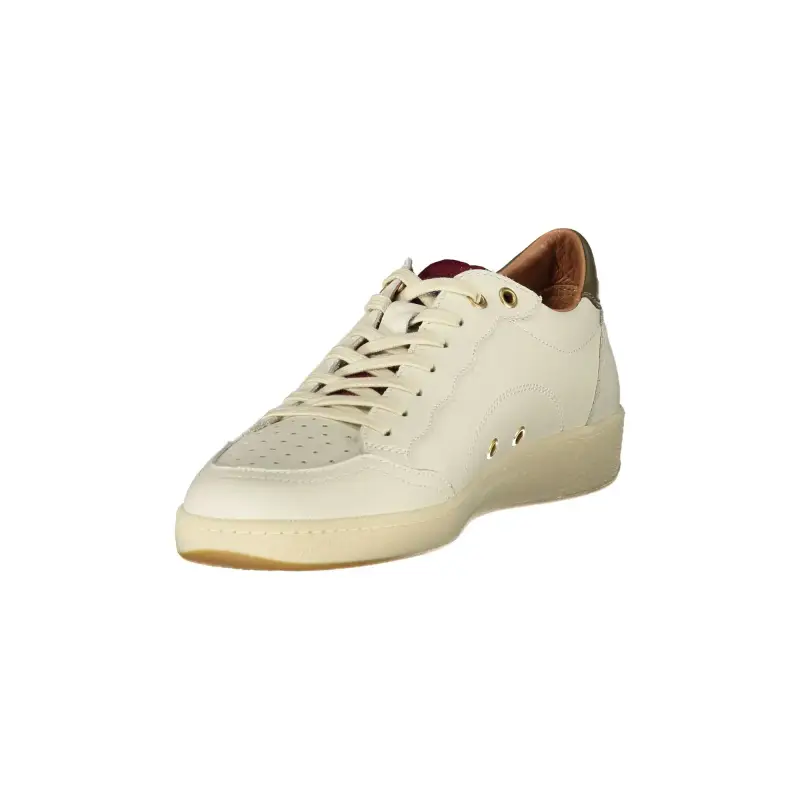 Sneakers Uomo Bianche con Lacci e Dettagli a Contrasto Verde / Bianco miniatura 3