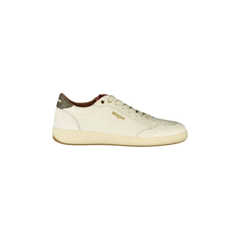 Sneakers Uomo Bianche con Lacci e Dettagli a Contrasto Verde / Bianco
