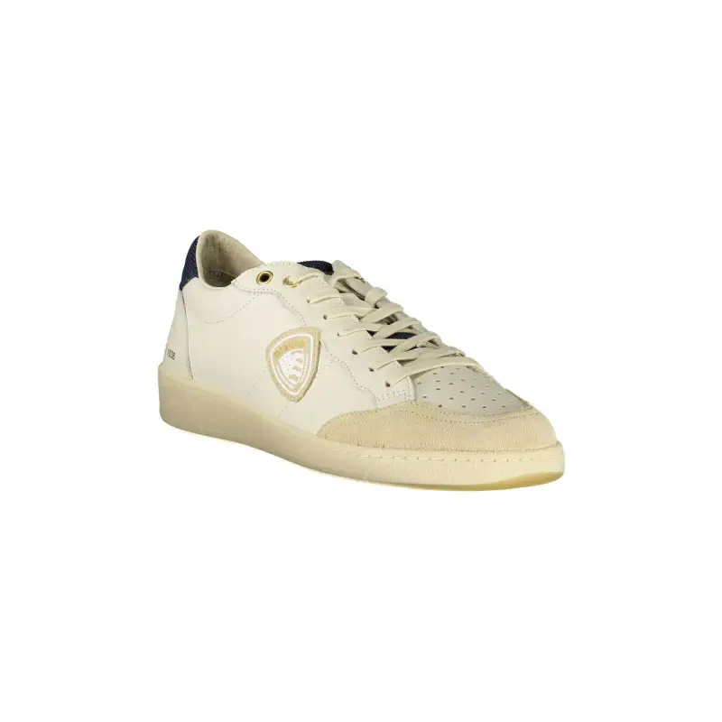 Sneakers Uomo Bianche con Lacci e Dettagli in Blu / Bianco miniatura 2