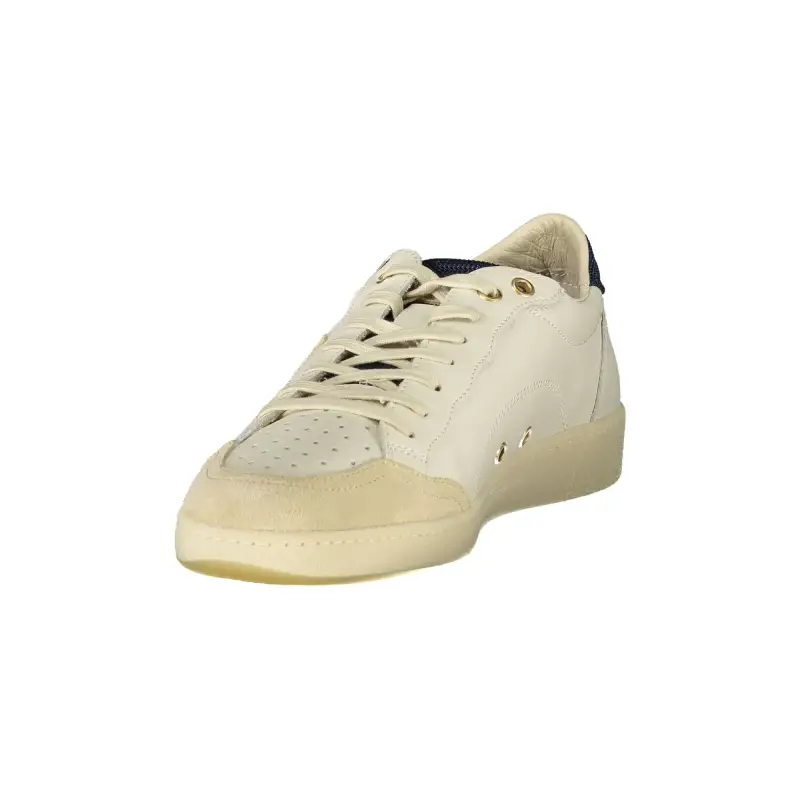 Sneakers Uomo Bianche con Lacci e Dettagli in Blu / Bianco miniatura 3