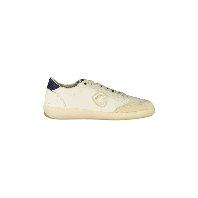 Sneakers Uomo Bianche con Lacci e Dettagli in Blu / Bianco