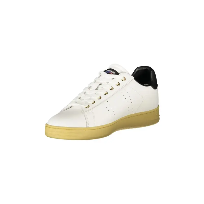 Sneakers Uomo Bianche con Lacci e Dettagli in Nero / Bianco miniatura 3