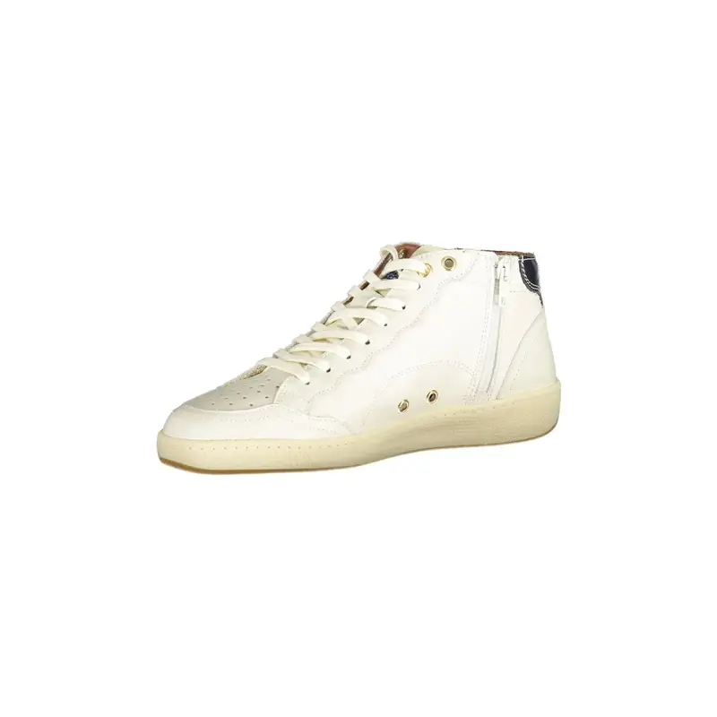 Blauer Sneakers Uomo Bianche con Zip Laterale miniatura 3