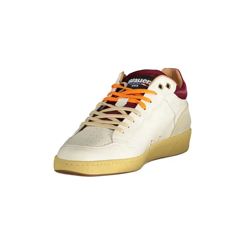 Blauer Sneakers Uomo Bianco e Bordeaux con Logo miniatura 3